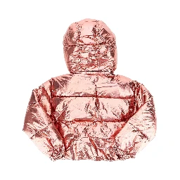 Metallized nylon padded jacket
