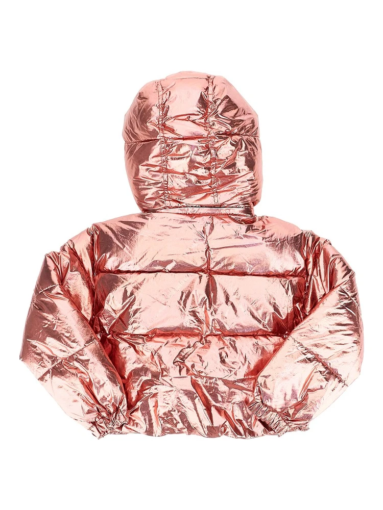 Metallized nylon padded jacket alternative