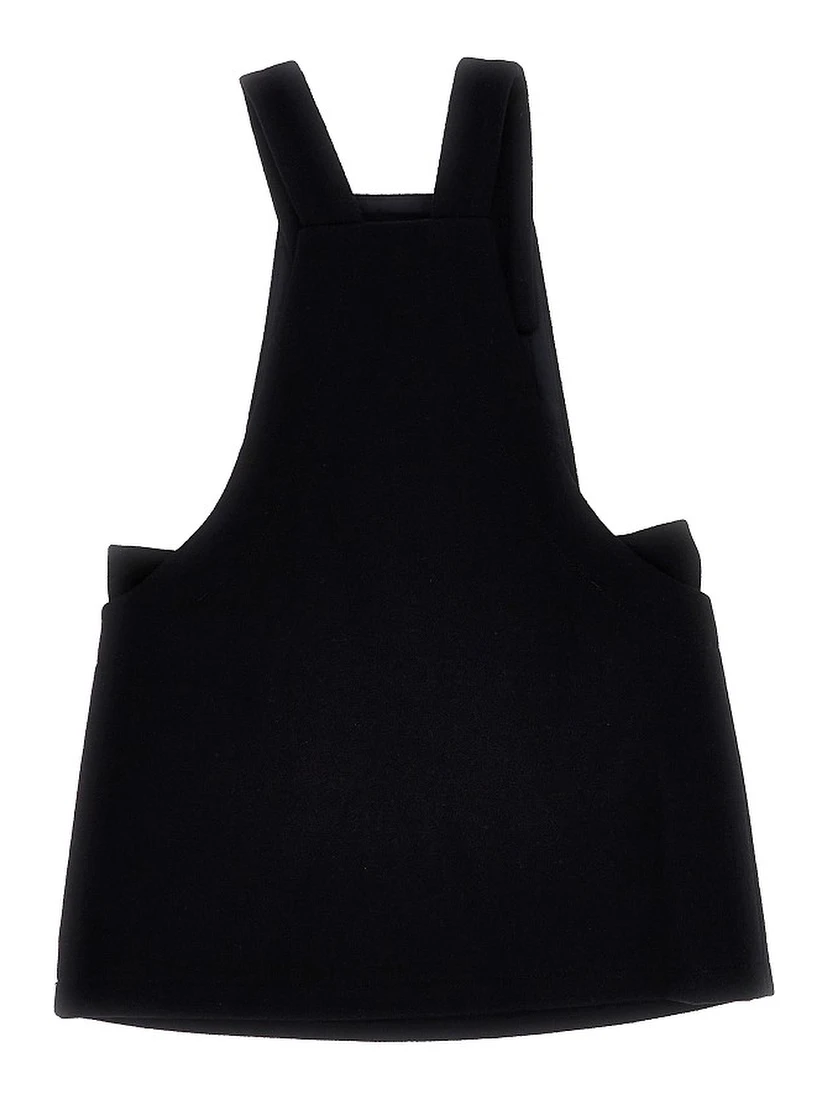 Cloth skirt overalls with logo embroidery
