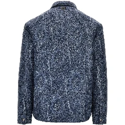 Nylon oveshirt with Paisley print