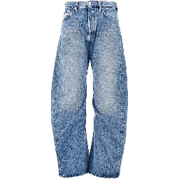 Cotton denim 'Spiral' jeans