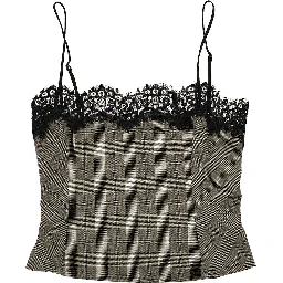 Prince of Wales top with lace trim