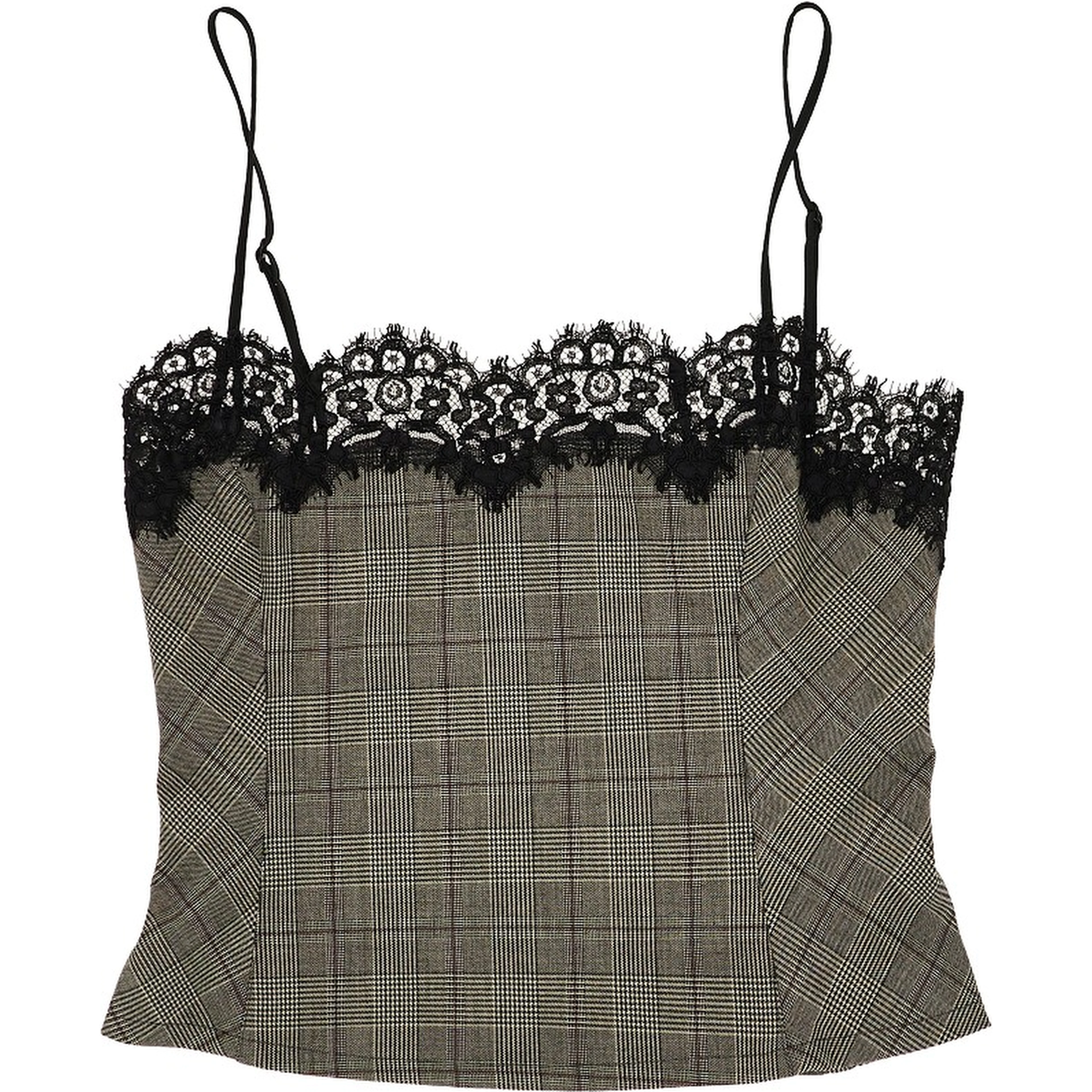 Prince of Wales top with lace trim