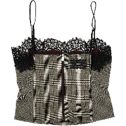Prince of Wales top with lace trim