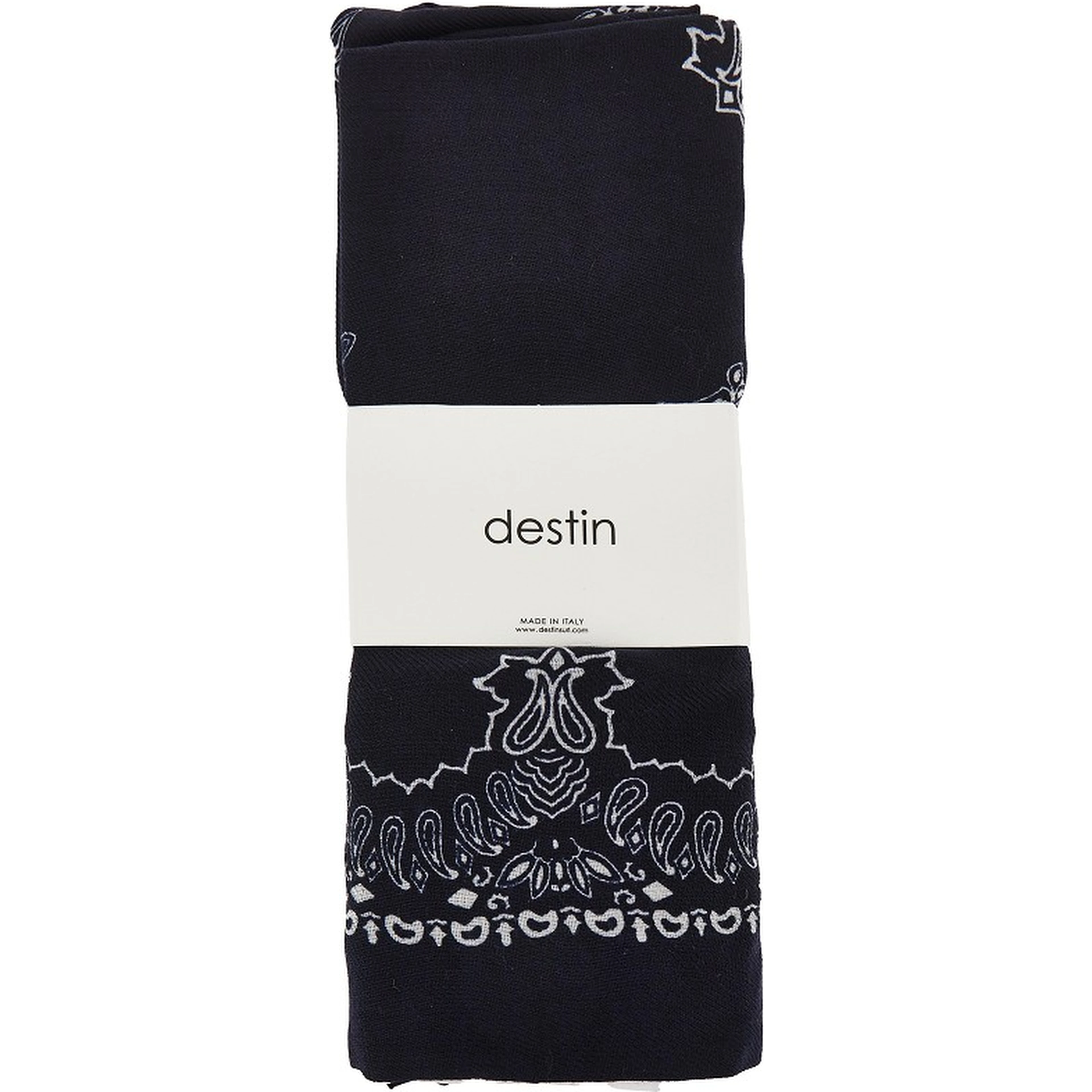 Wool scarf with Bandanda motif