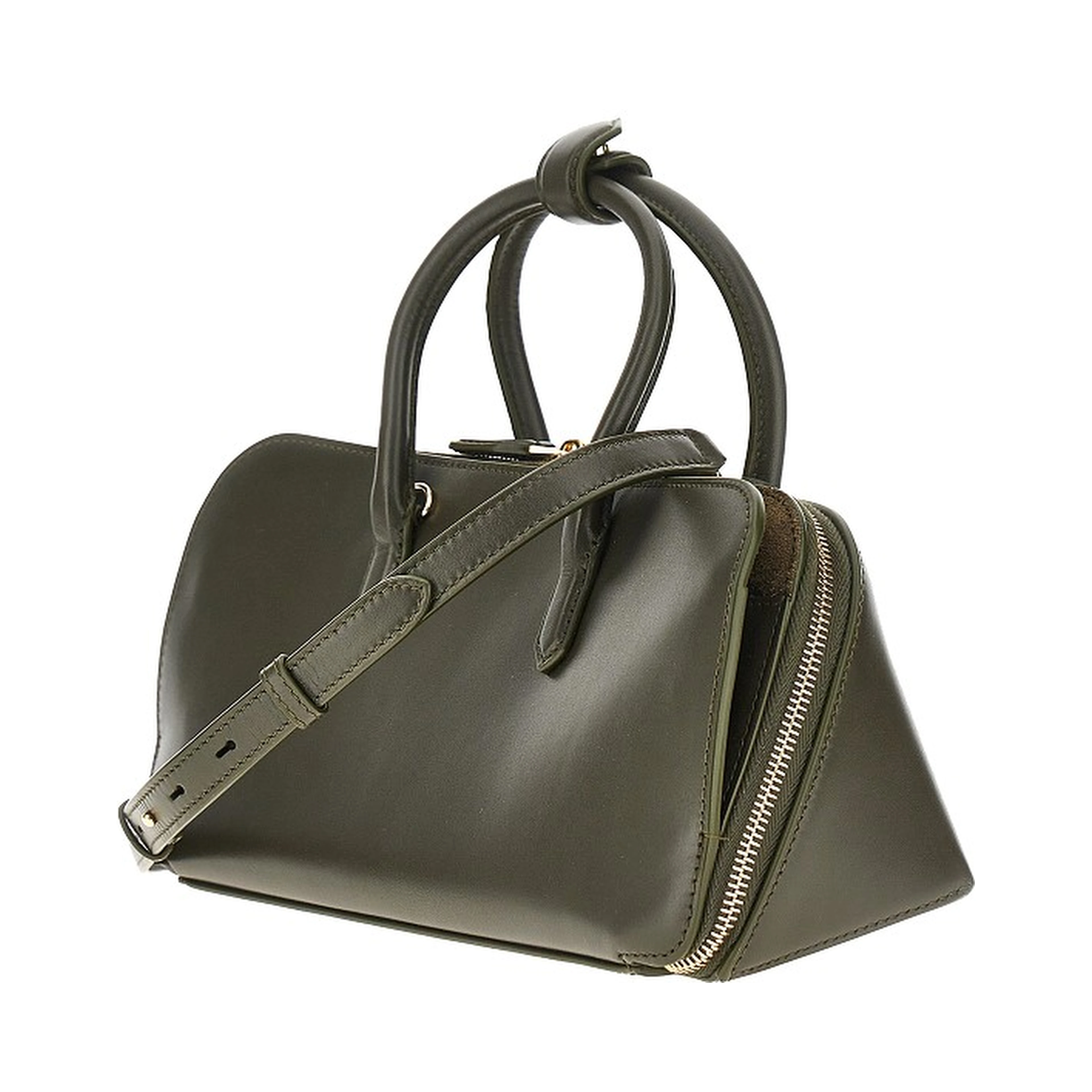 Box leather small 'Delta' bag
