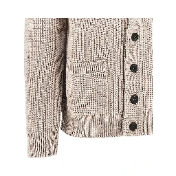 Merino wool cardigan with shawl collar