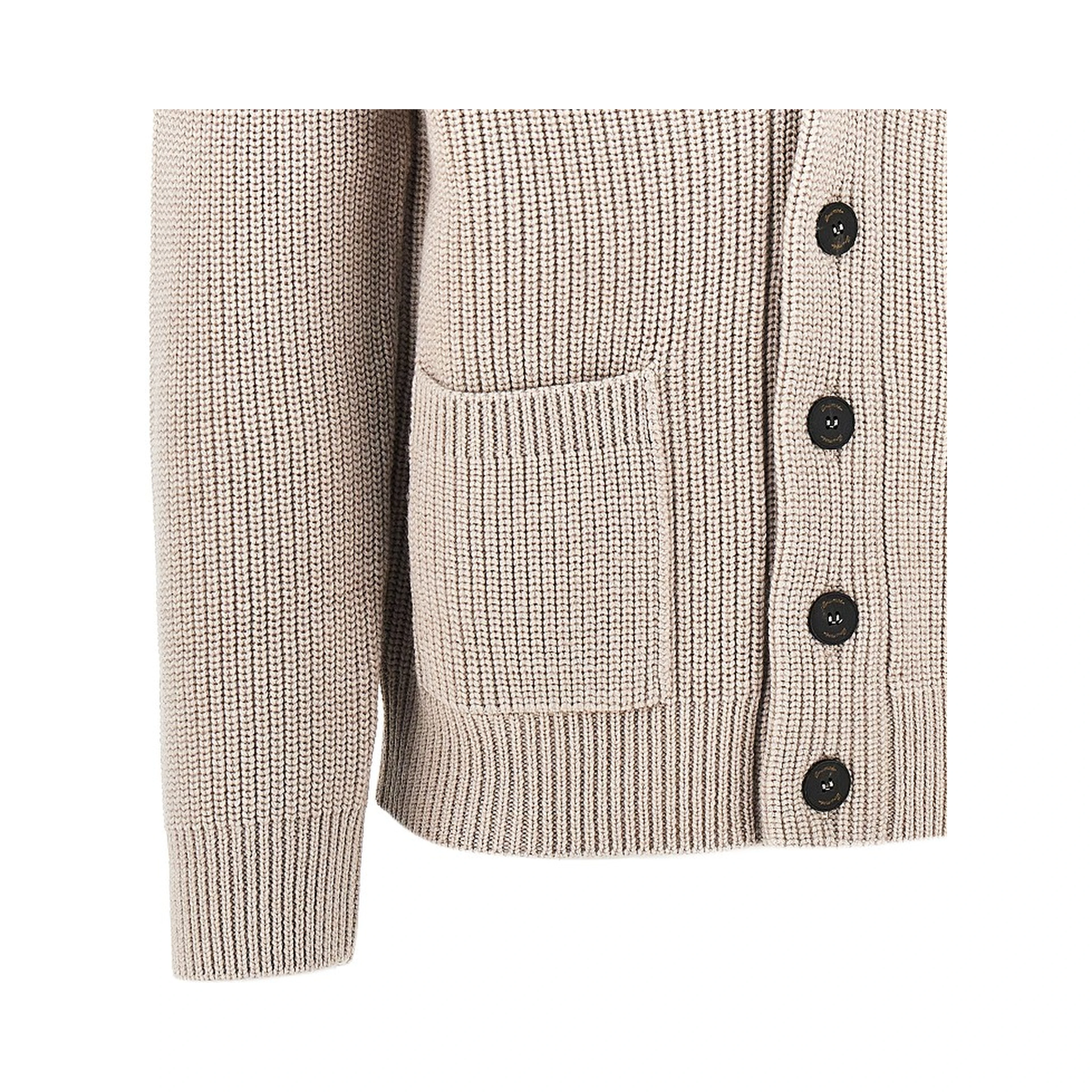 Merino wool cardigan with shawl collar