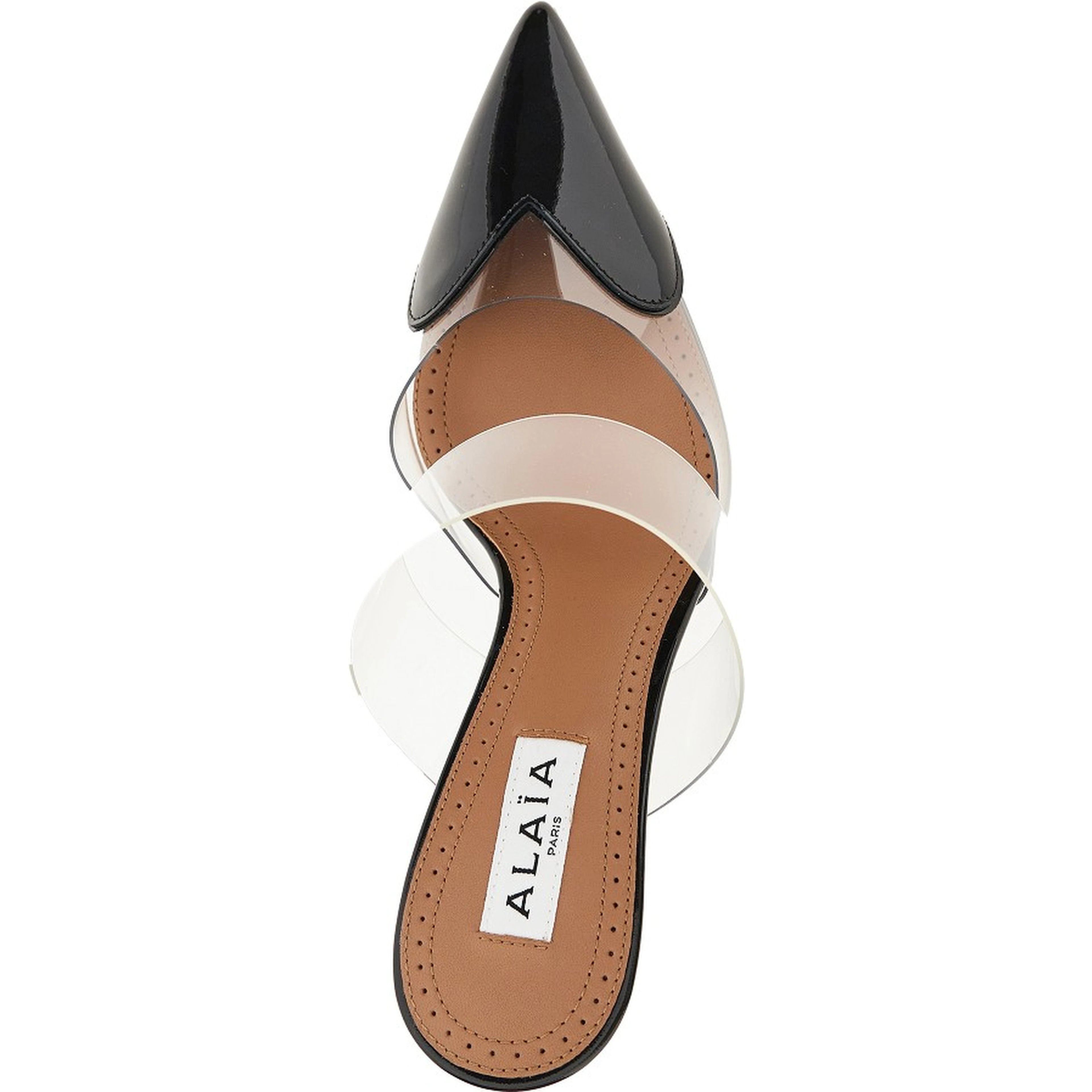 PVC and leather 'Le Coeur' wedge mules