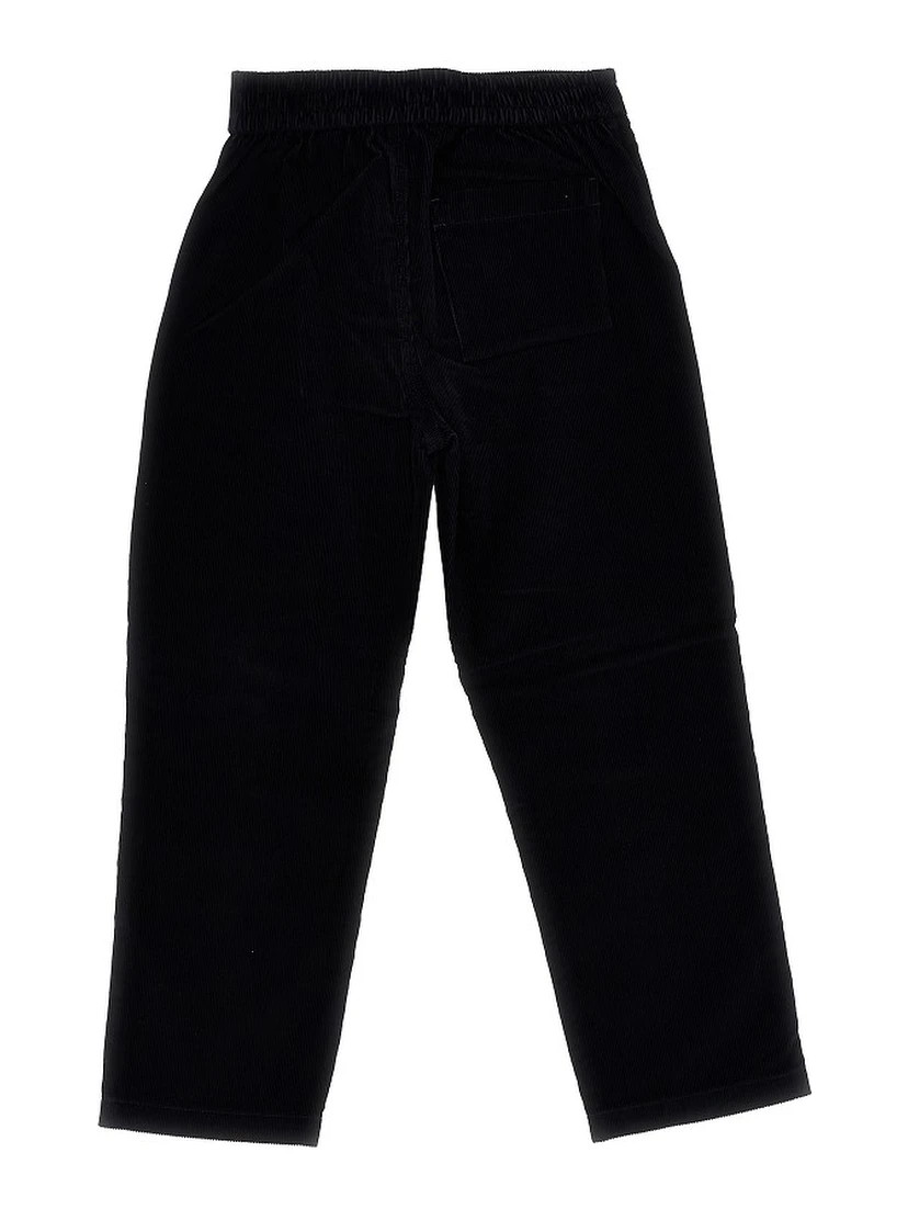 Corduroy pants with Check trimmings