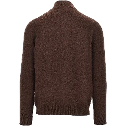 Diamond-shaped cashmere cardigan