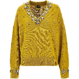 Jewelled wool and cashmere sweater