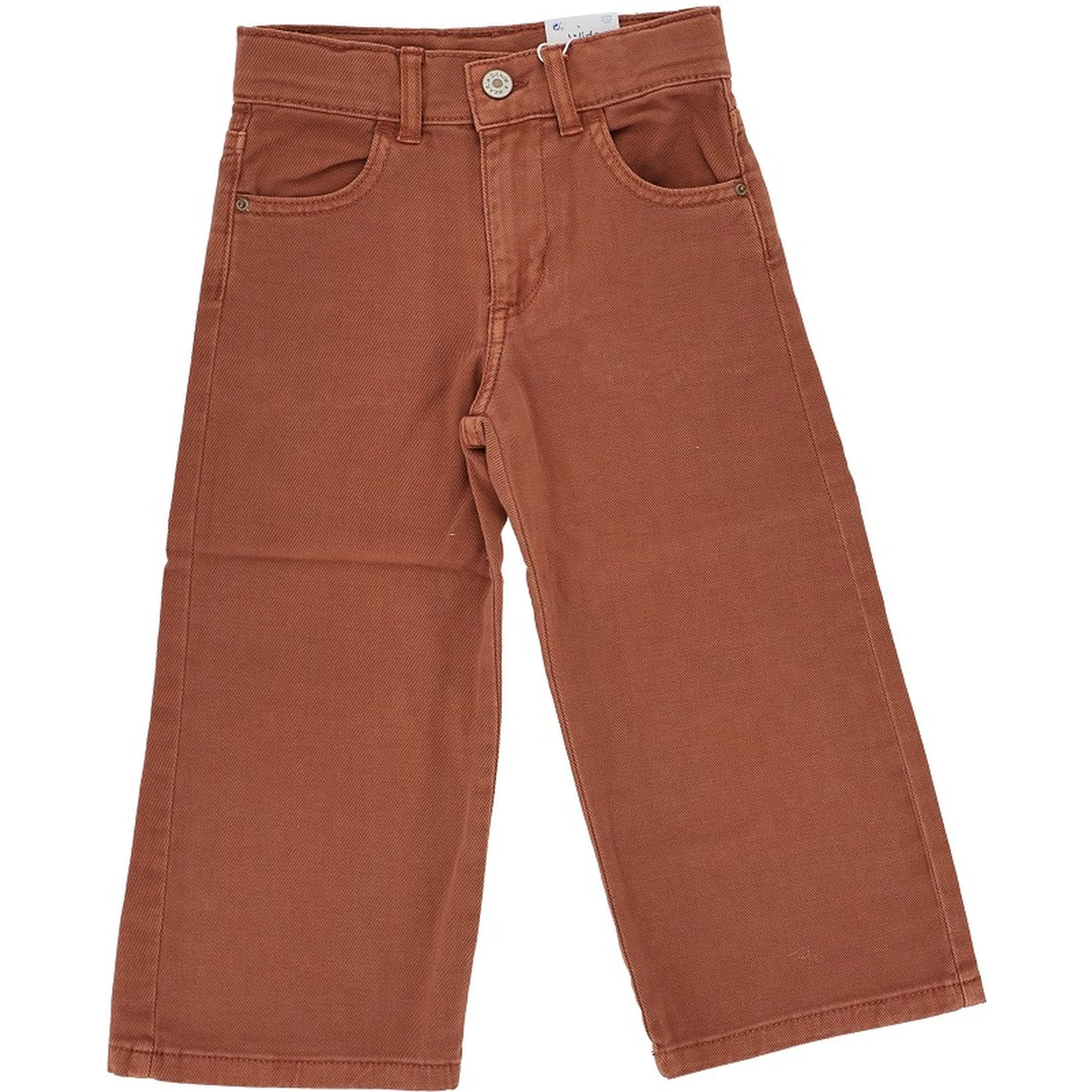 Wide leg twill pants