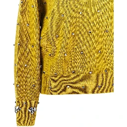 Jewelled wool and cashmere sweater