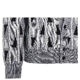 Jacquard wool and cashmere cardigan