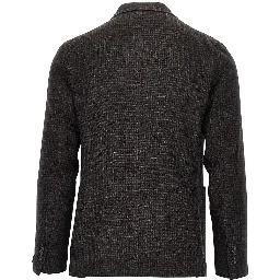 Silk and wool double-breasted jacket