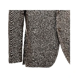 Mouliné wool-blend single-breasted jacke