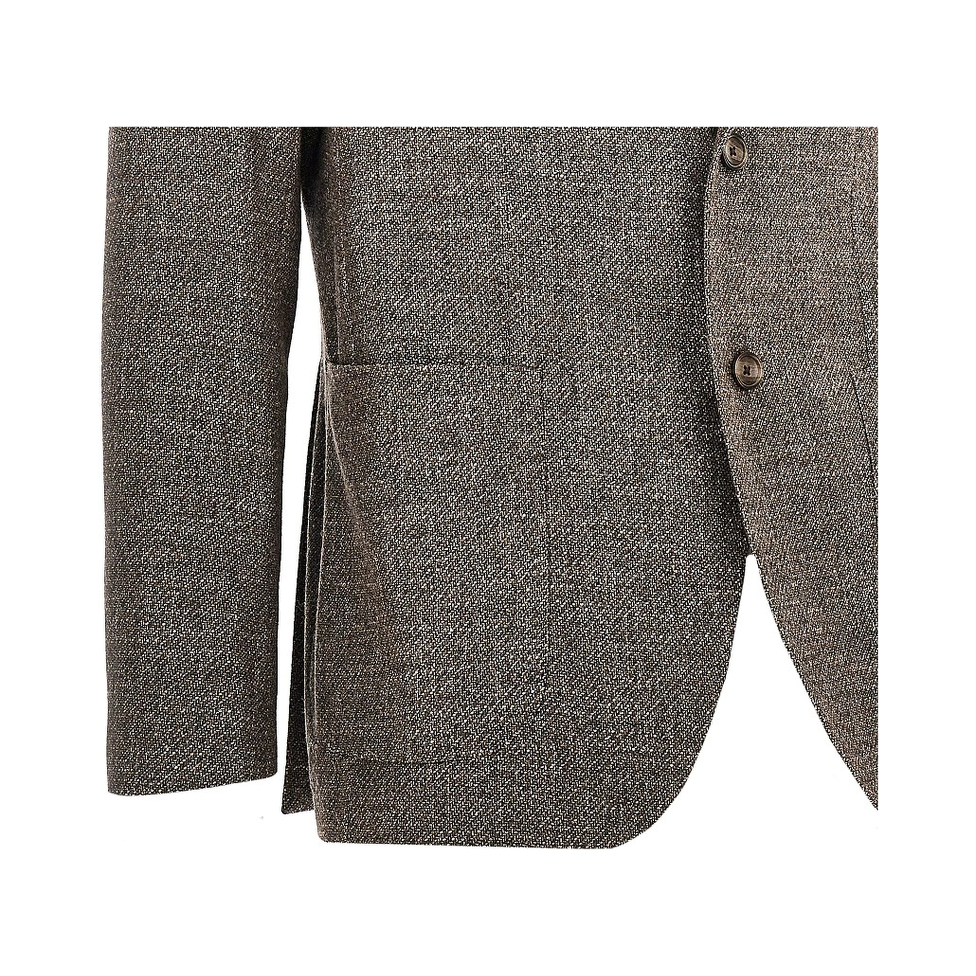 Mouliné wool-blend single-breasted jacke