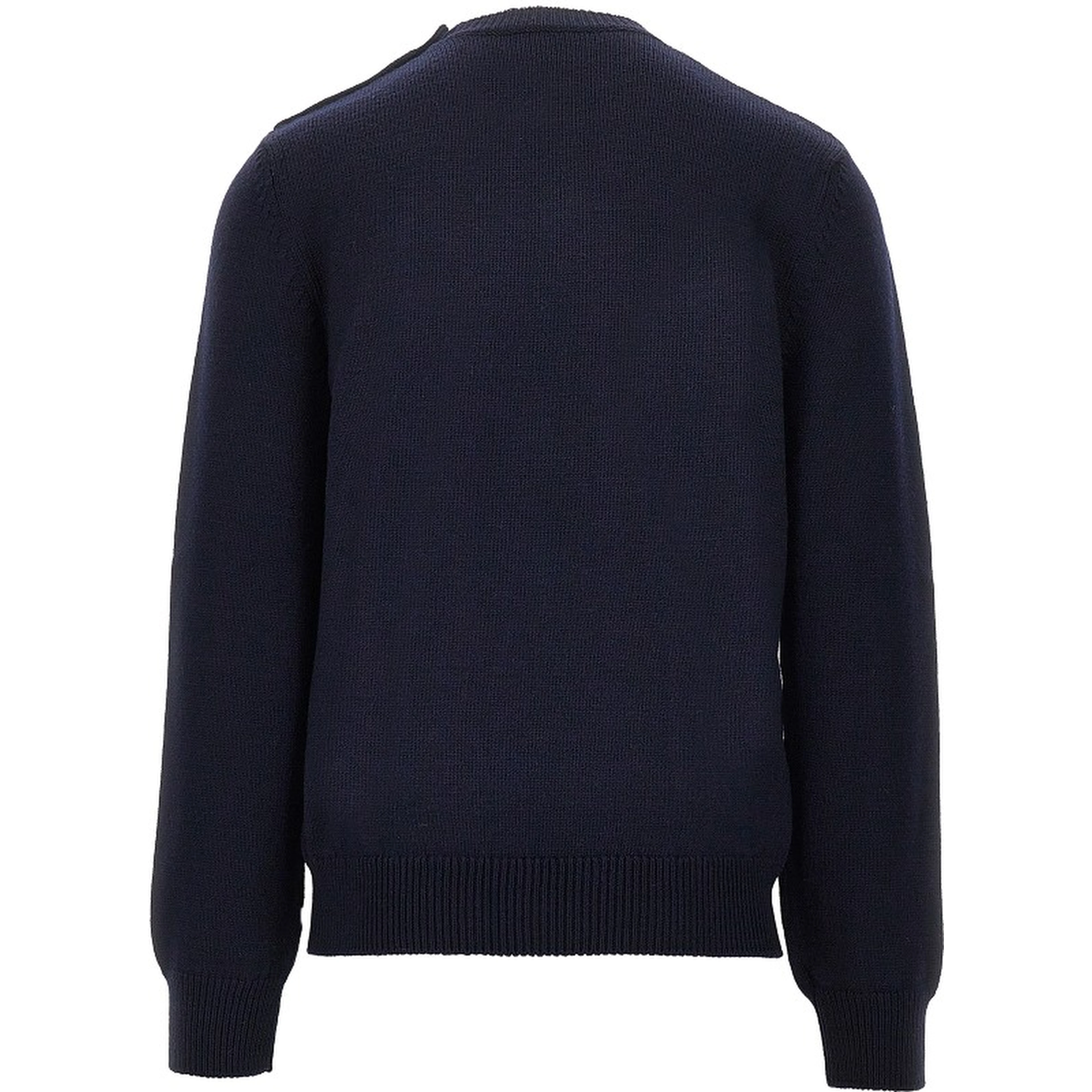Wool sweater with embroidered patch