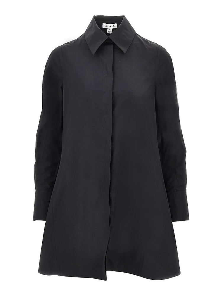 Poplin A-line mini dress
