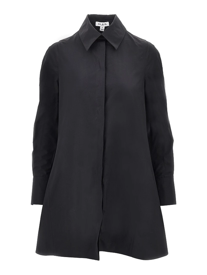 Poplin A-line mini dress