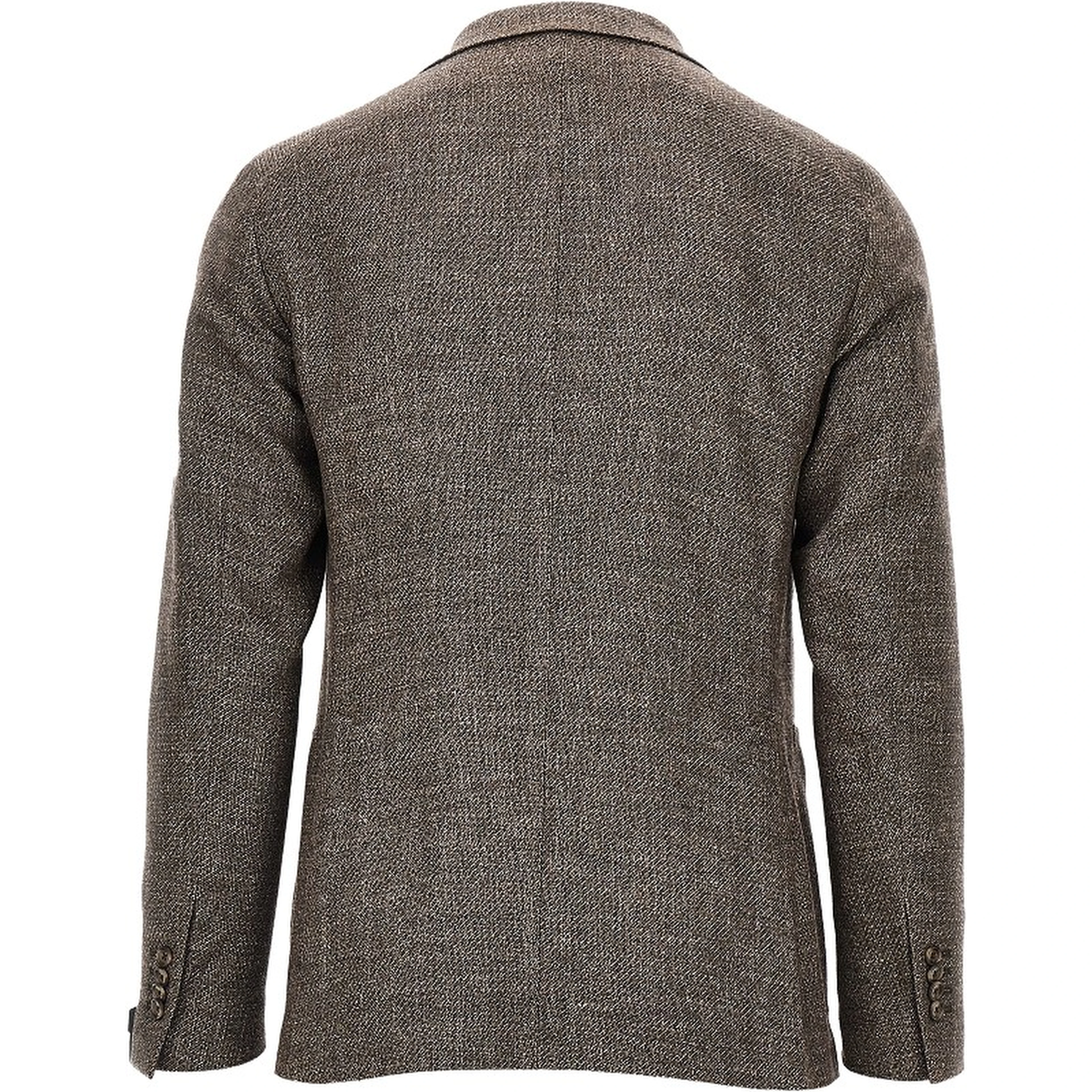 Mouliné wool-blend single-breasted jacke