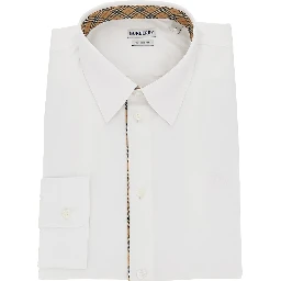 Poplin shirt with Check piping
