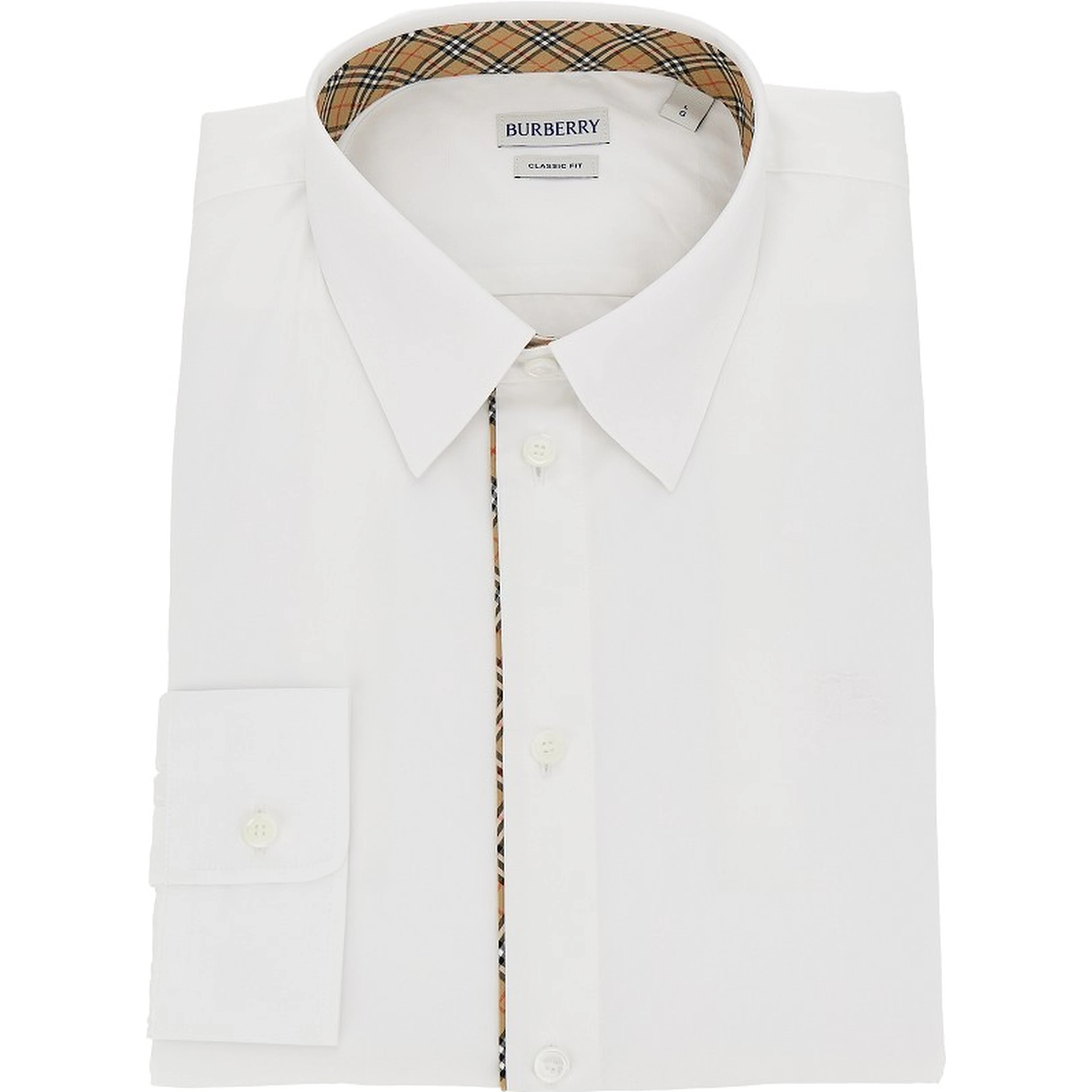 Poplin shirt with Check piping