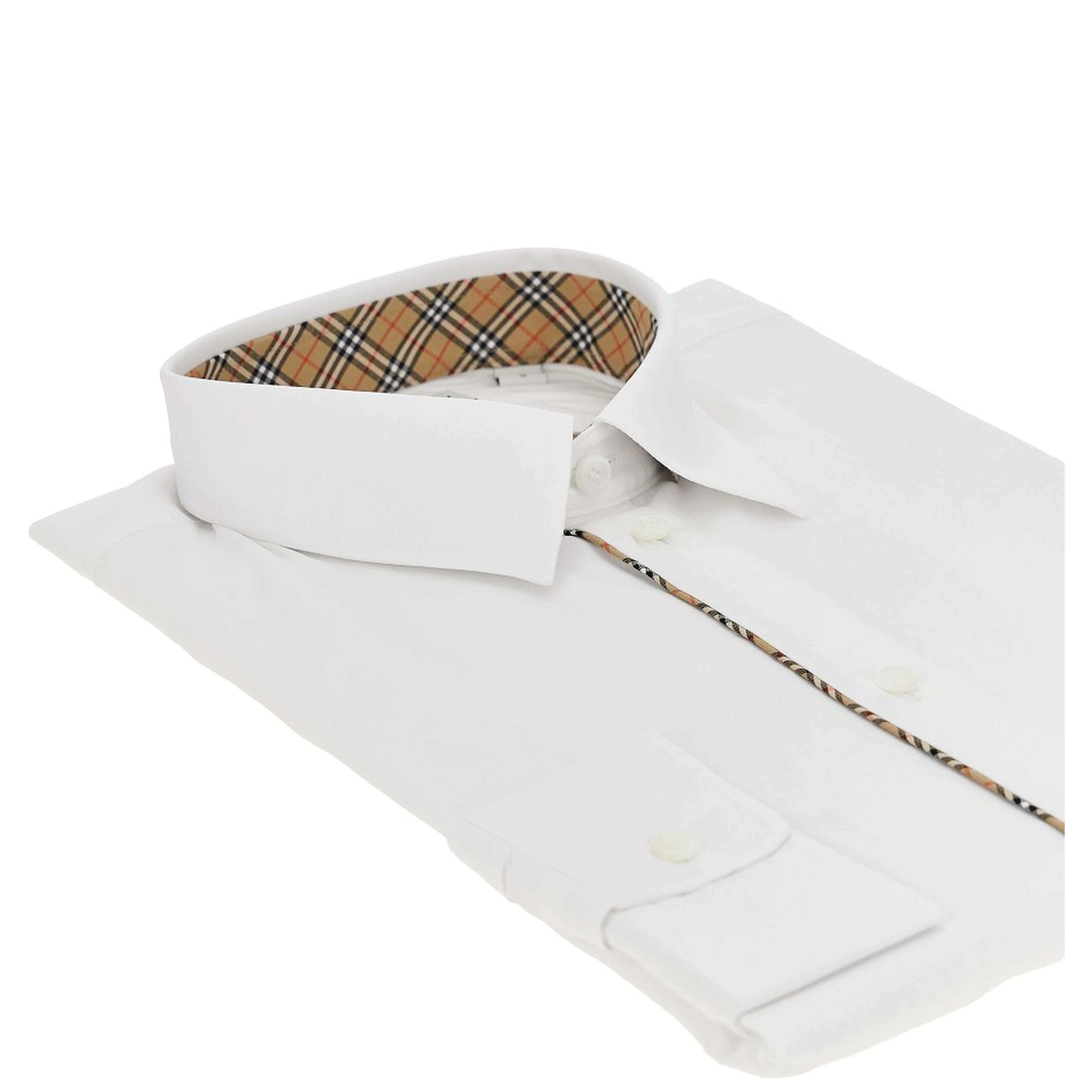 Poplin shirt with Check piping