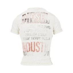 'Marsy' ribbed cotton T-shirt
