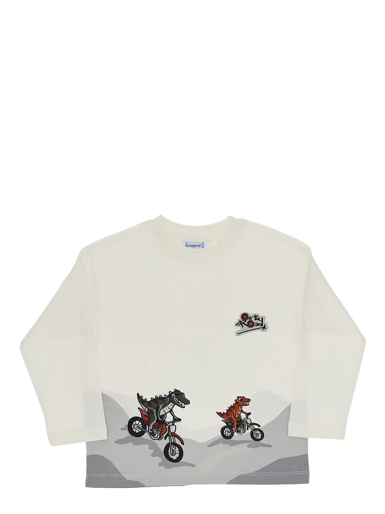 Motorcycle print T-shirt