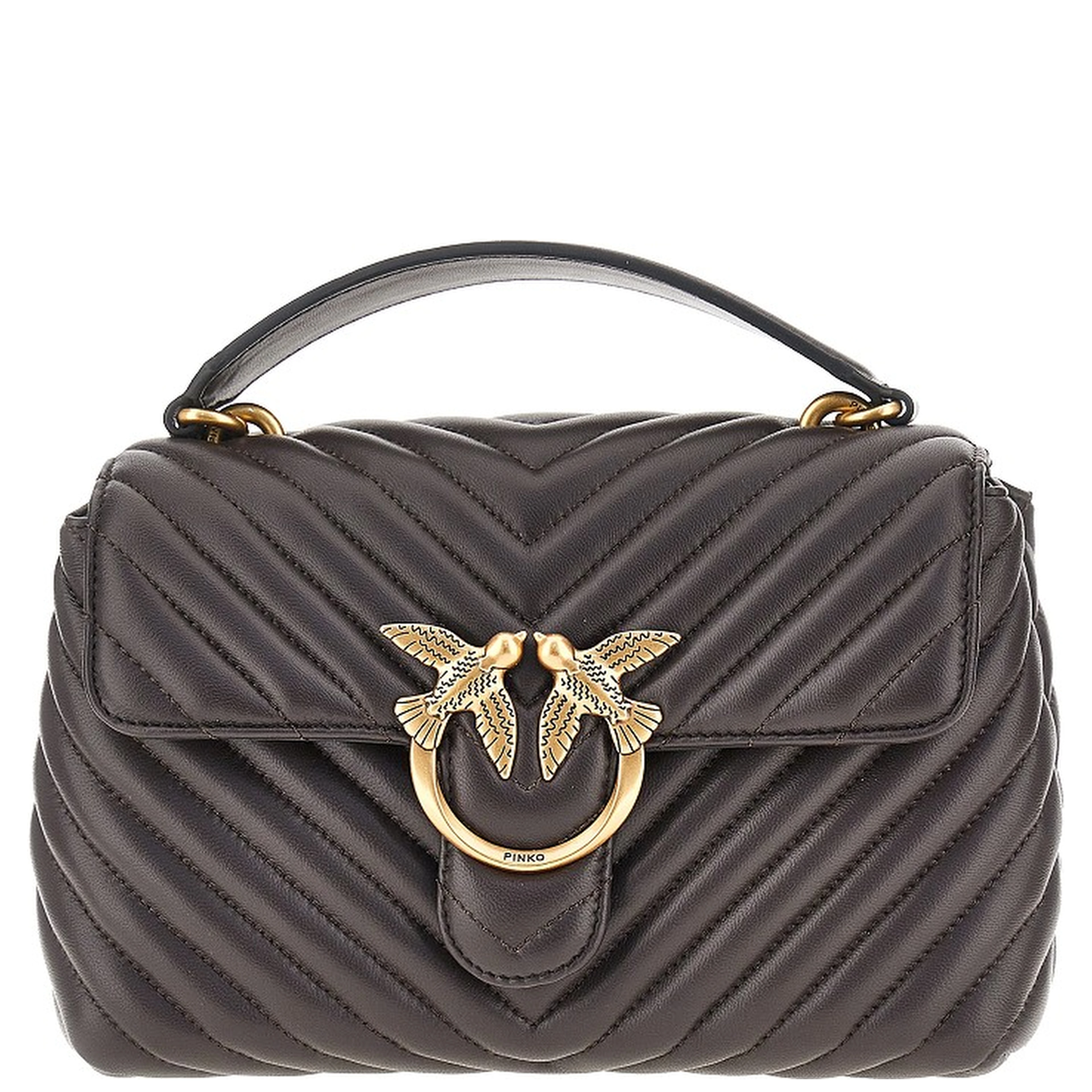 Chevron nappa leather mini Love Lady Puff bag