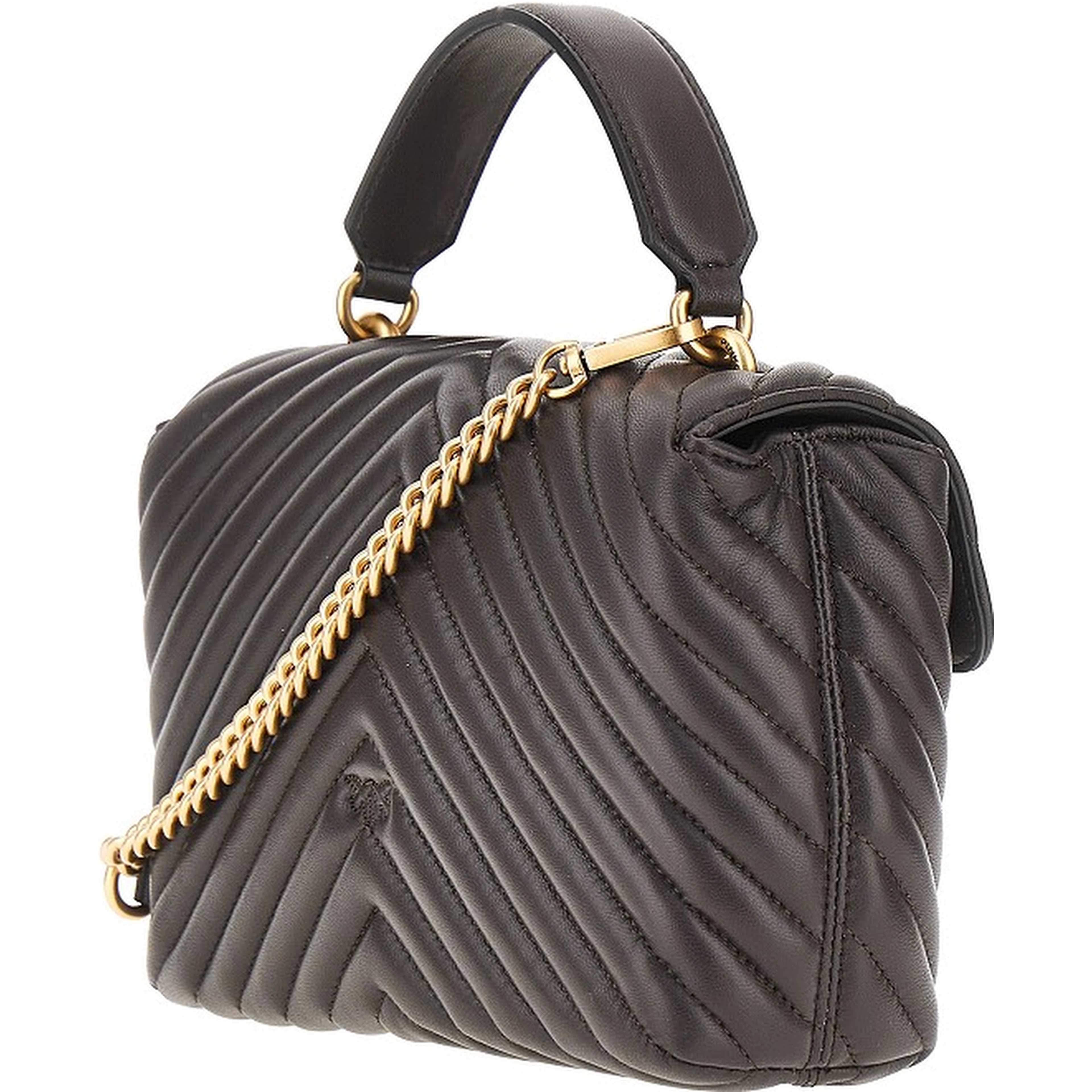 Chevron nappa leather mini Love Lady Puff bag