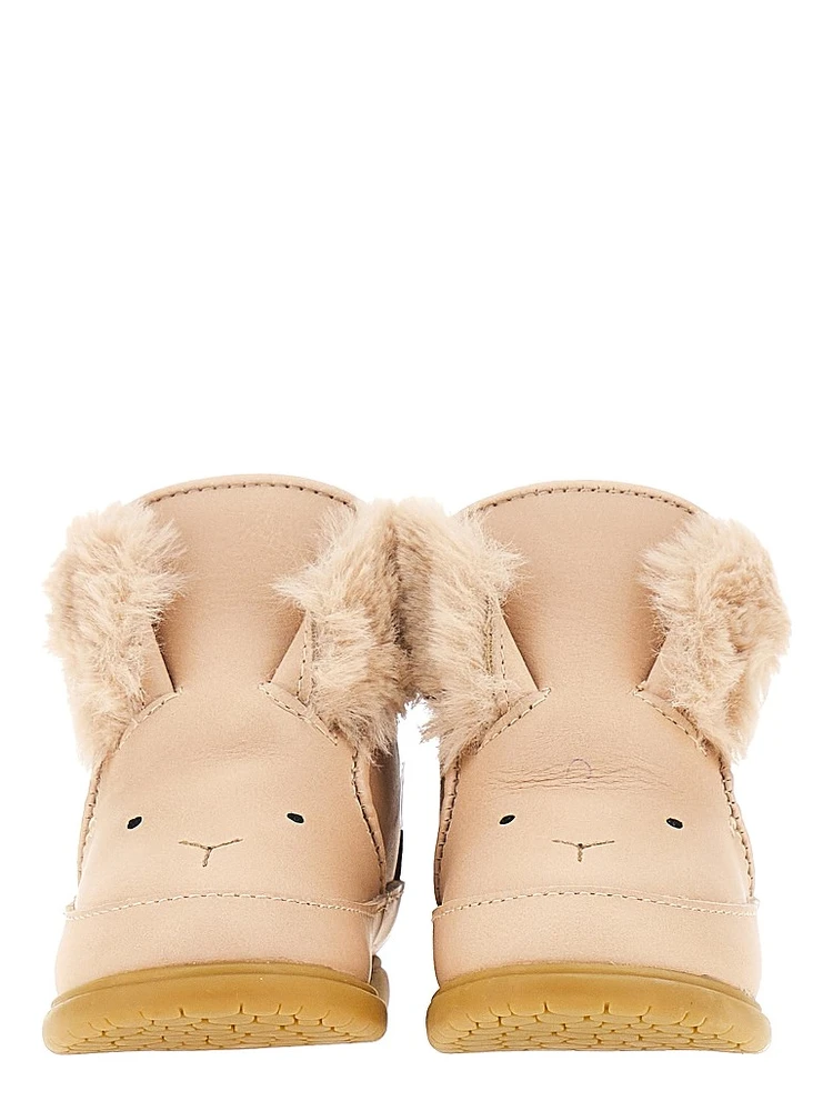 'Fluffly Bunny' leather baby boots