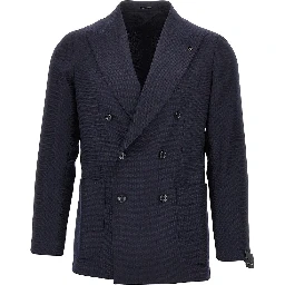 Virgin wool double-breasted jacket