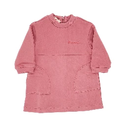 Cotton mini dress with logo print