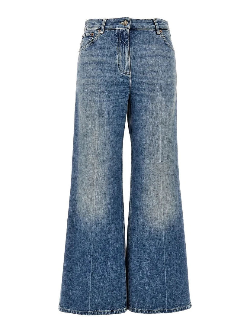 VGold details flared jeans