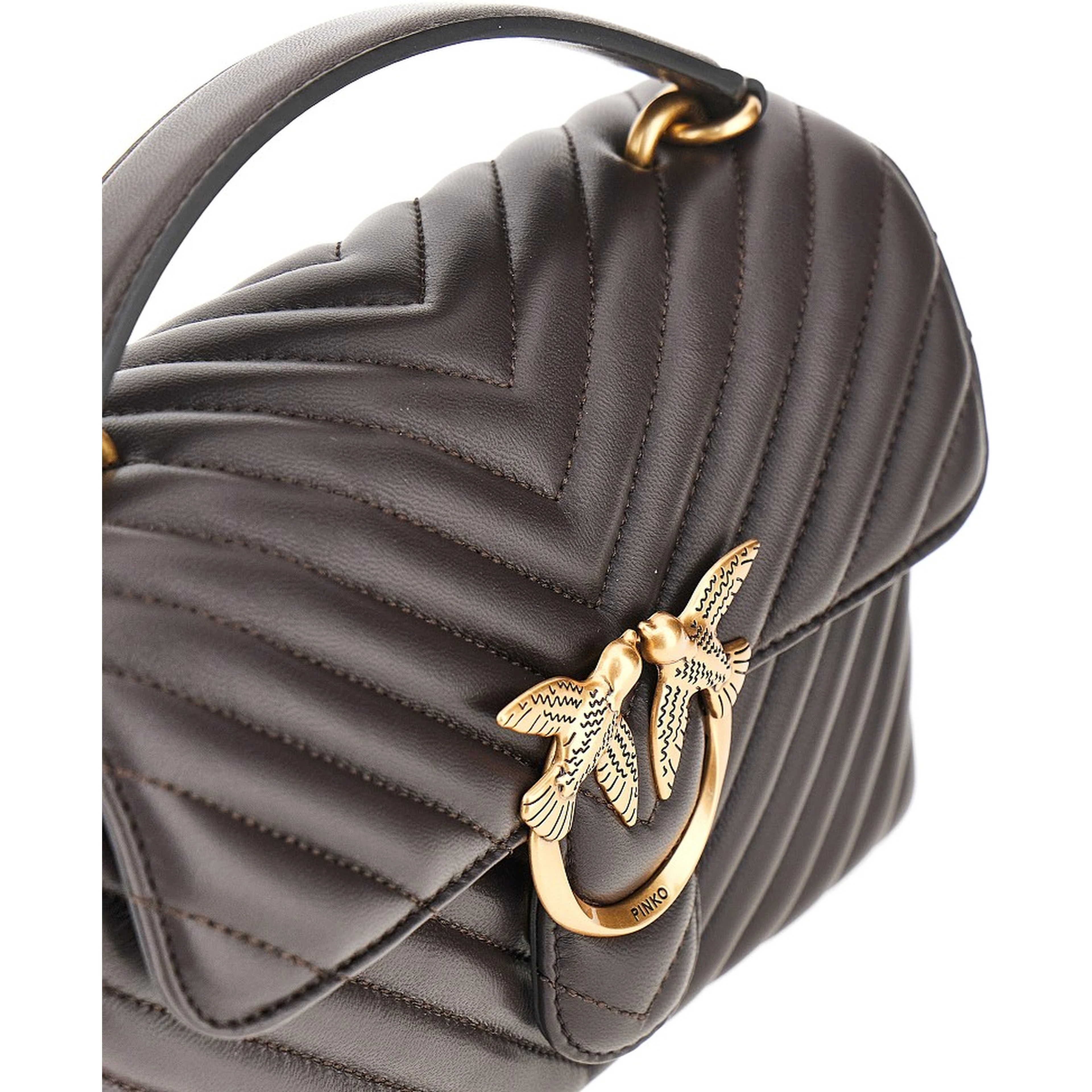 Chevron nappa leather mini Love Lady Puff bag