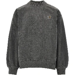 'Vista' bleached-out crewneck sweatshirt