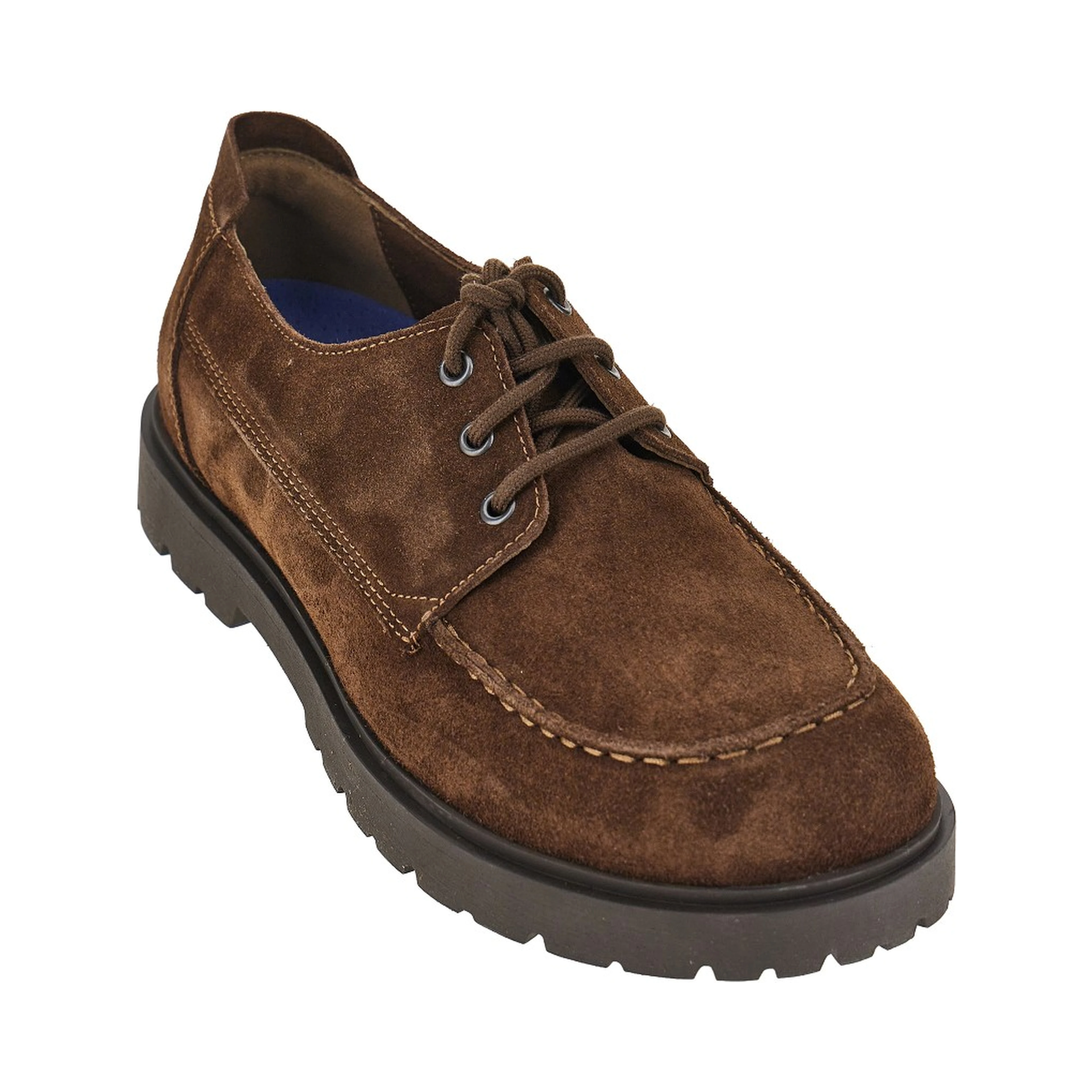 Suede leather lace-up shoes