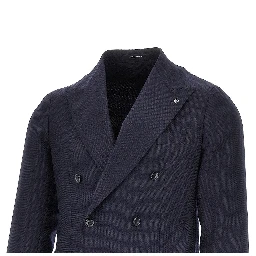Virgin wool double-breasted jacket
