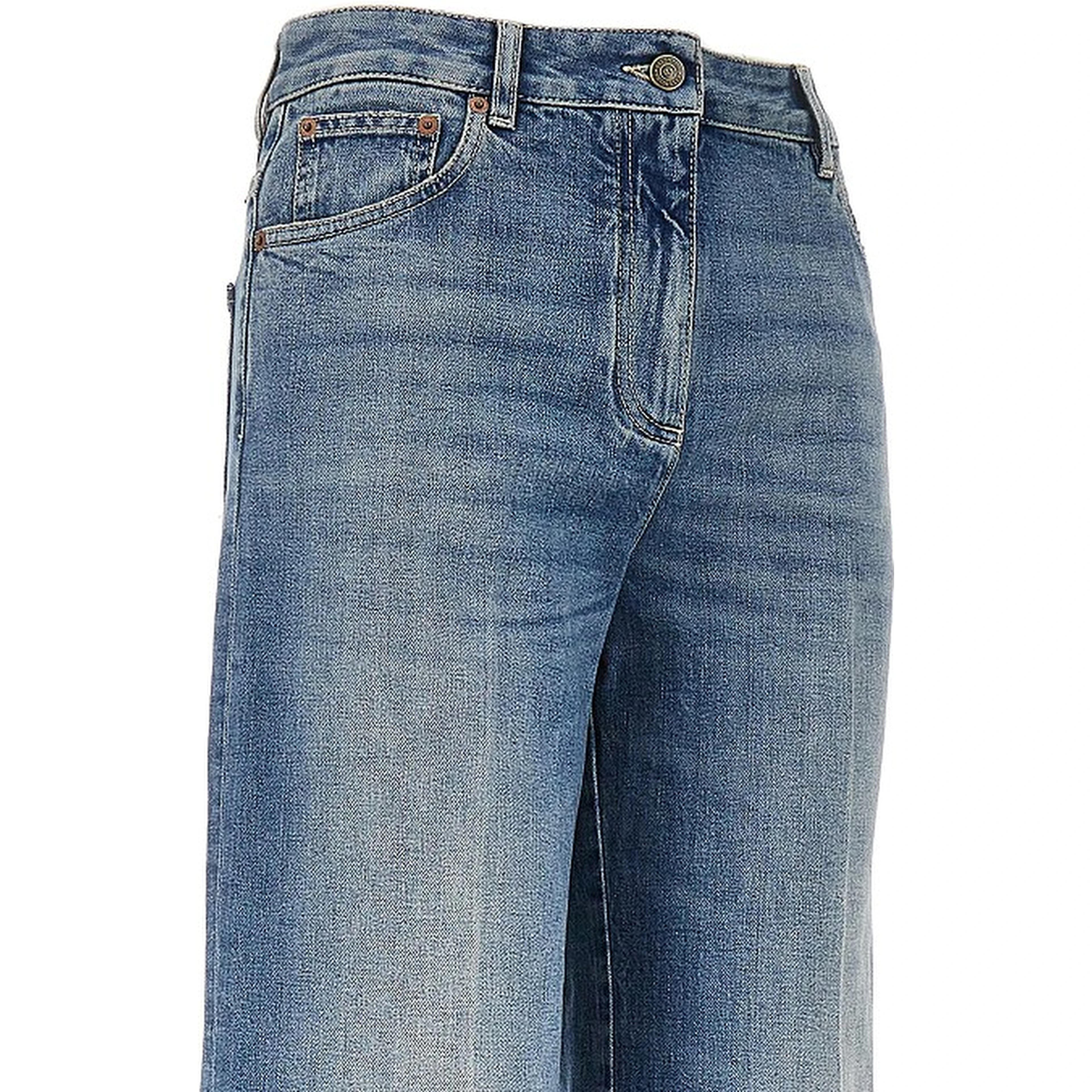 VGold details flared jeans