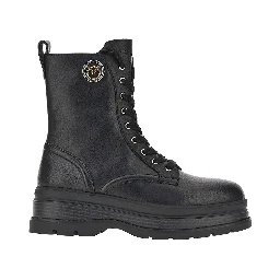 Leather ankle boots with Love Birds detail