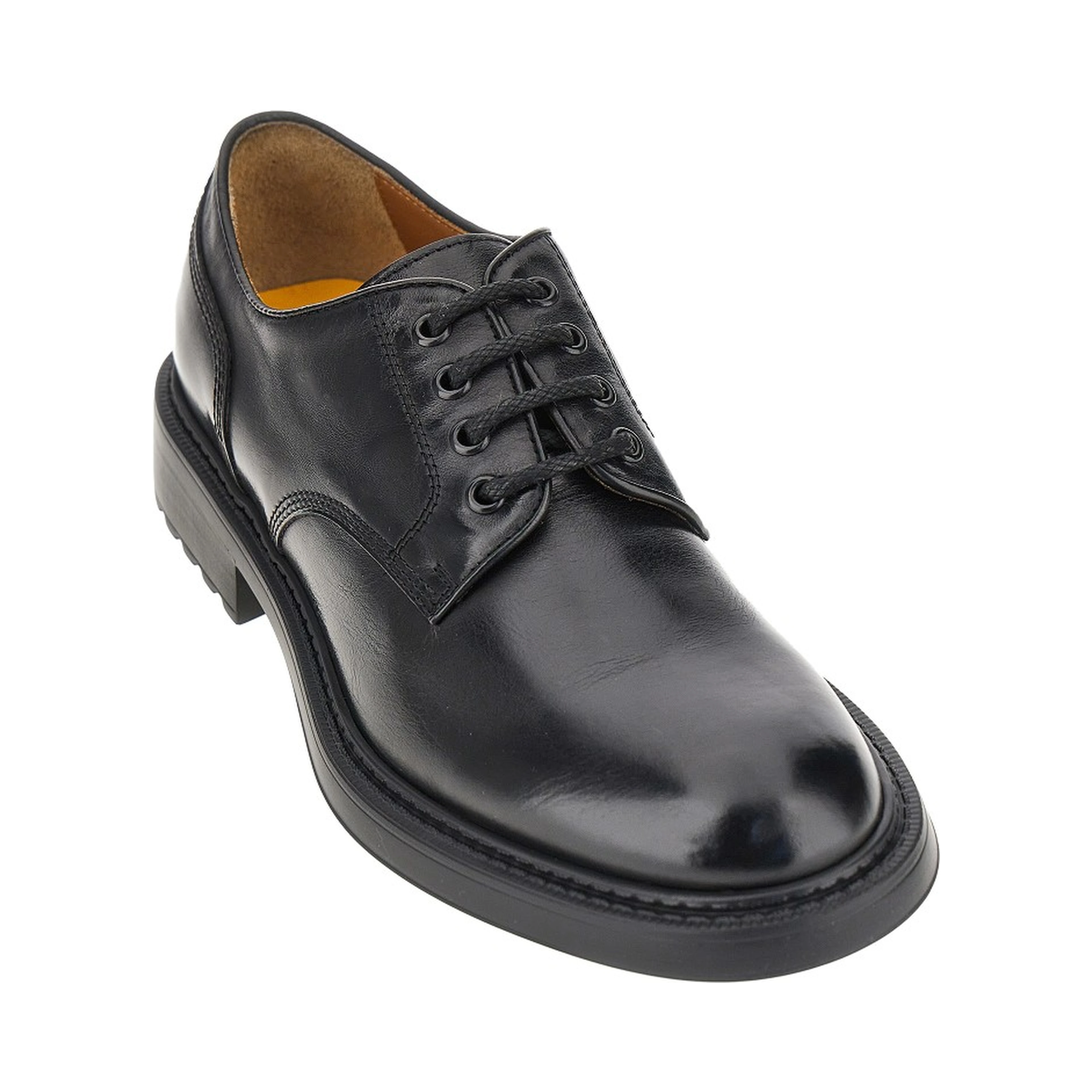 Leather laced shoes