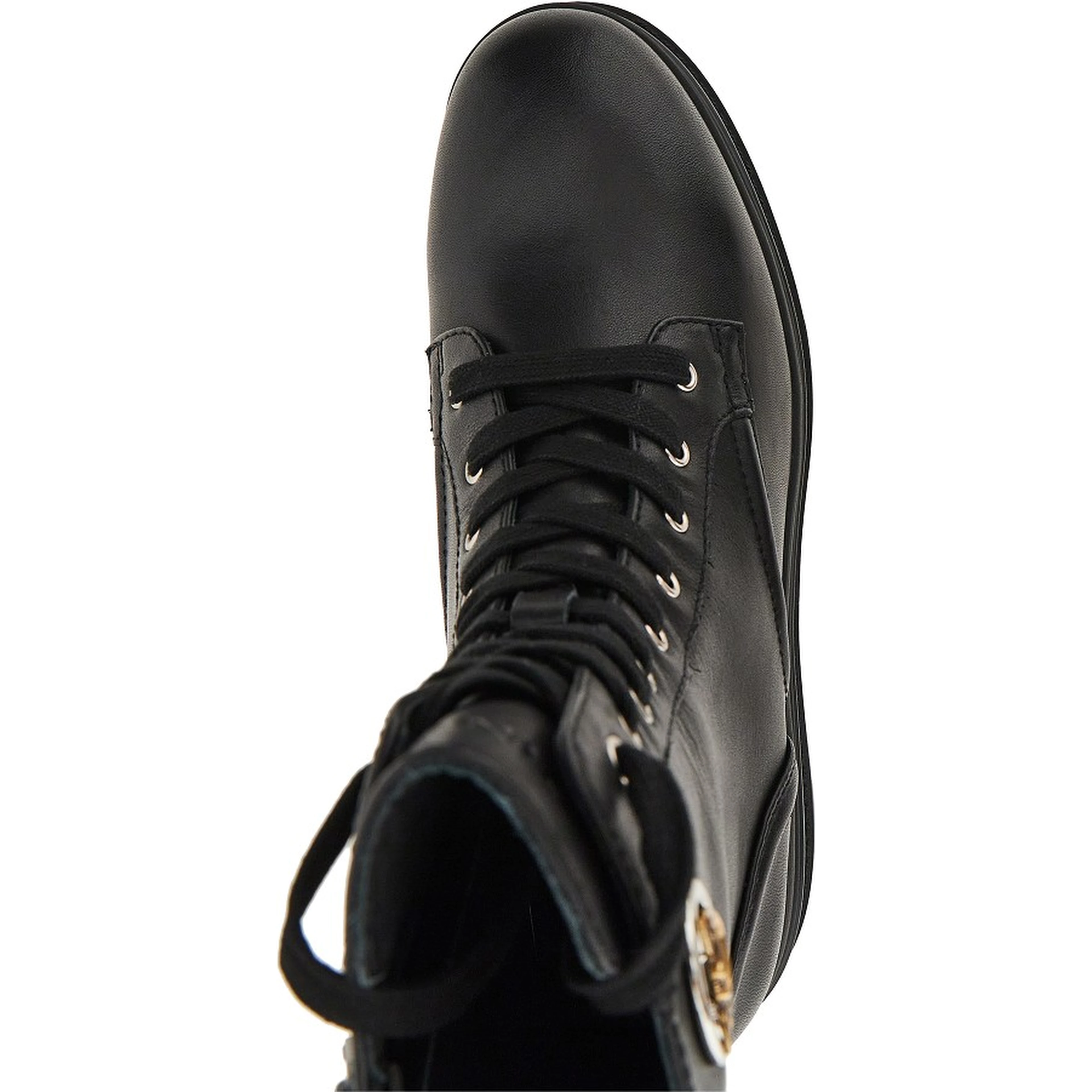 Leather ankle boots with Love Birds detail