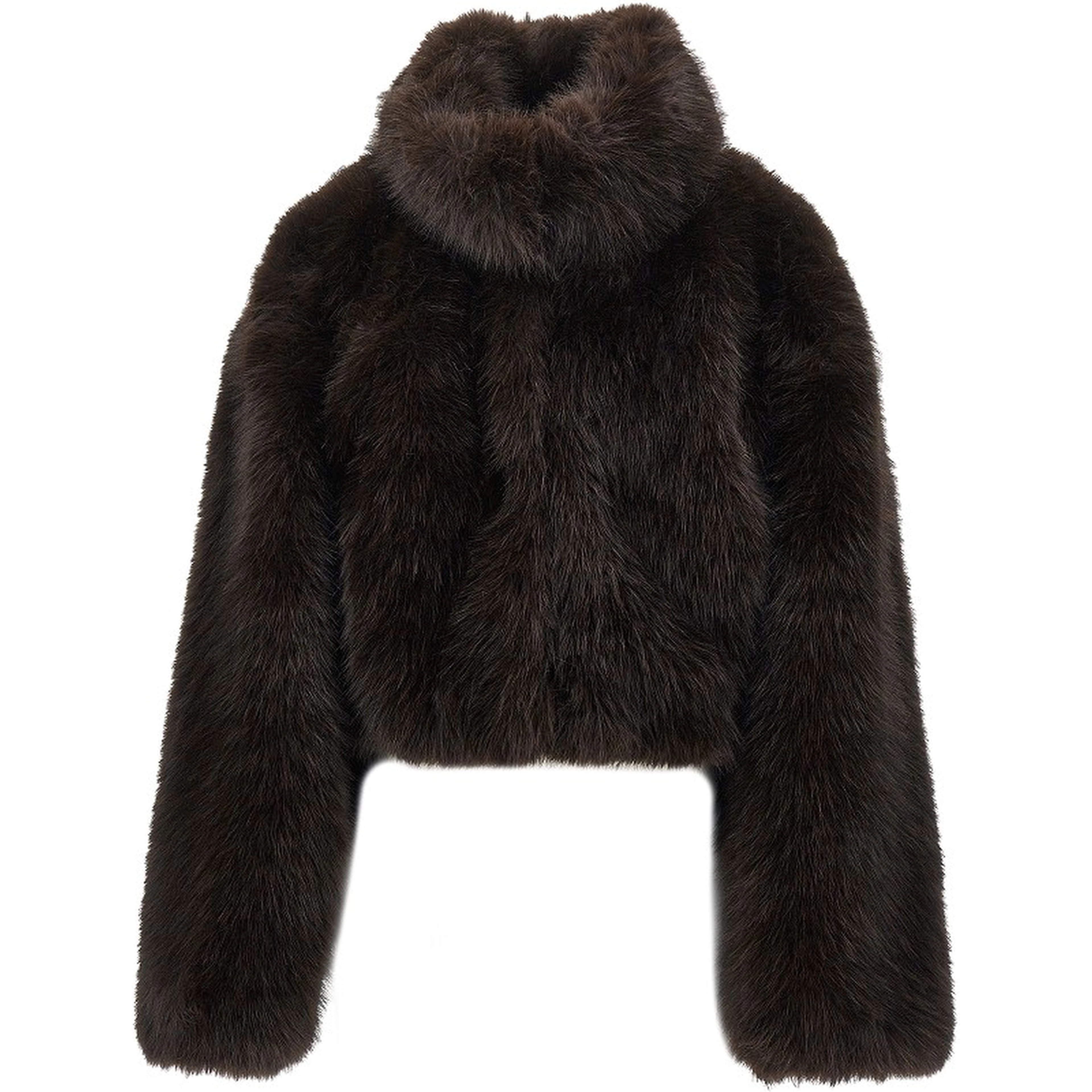 Faux fur cropped jacket