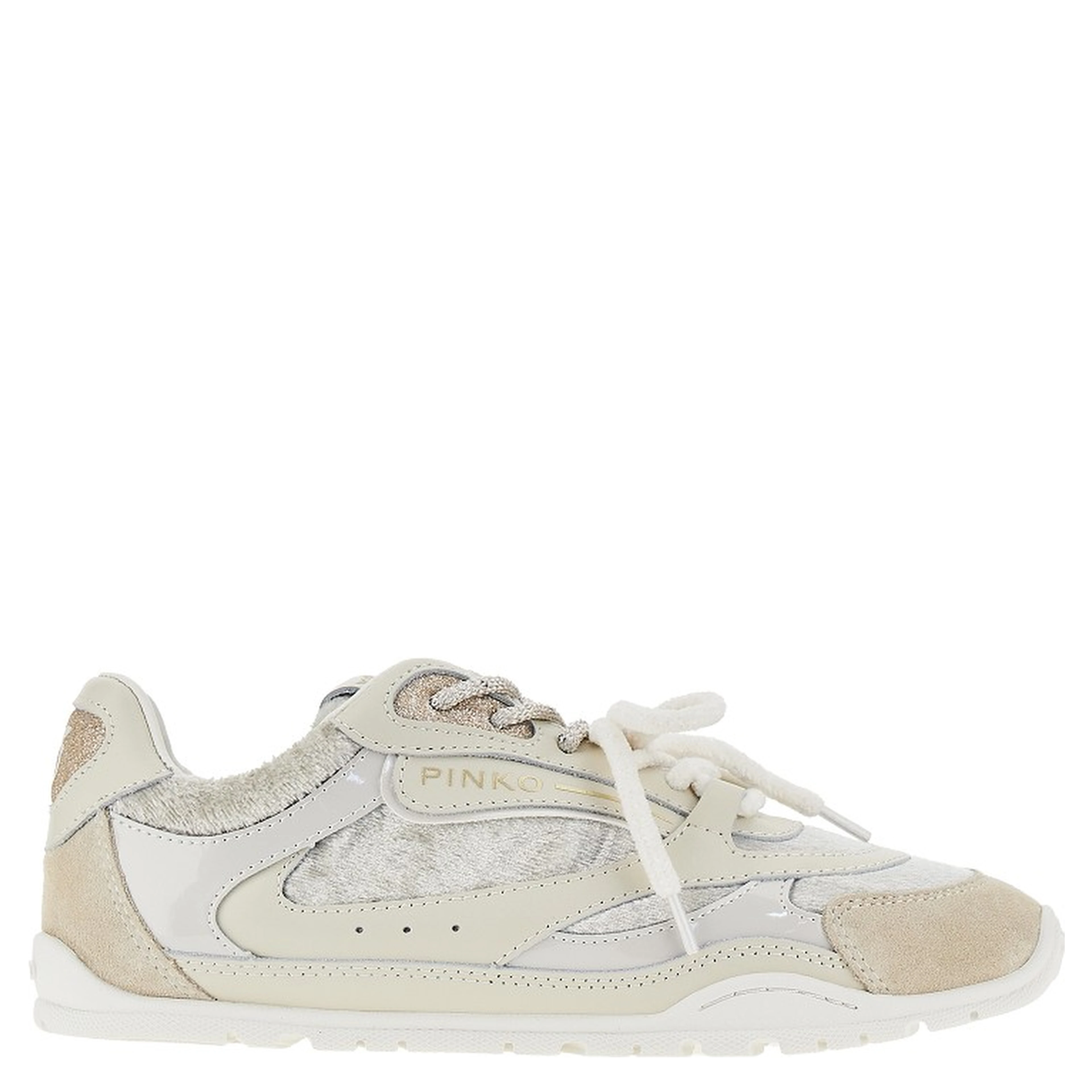 Suede leather and velvet sneakers