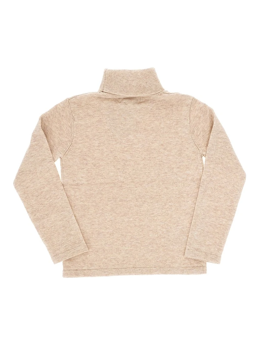 Stretch jersey turtleneck top