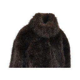Faux fur cropped jacket