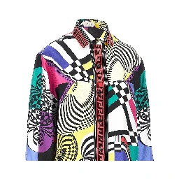 Printed silk twill shirt